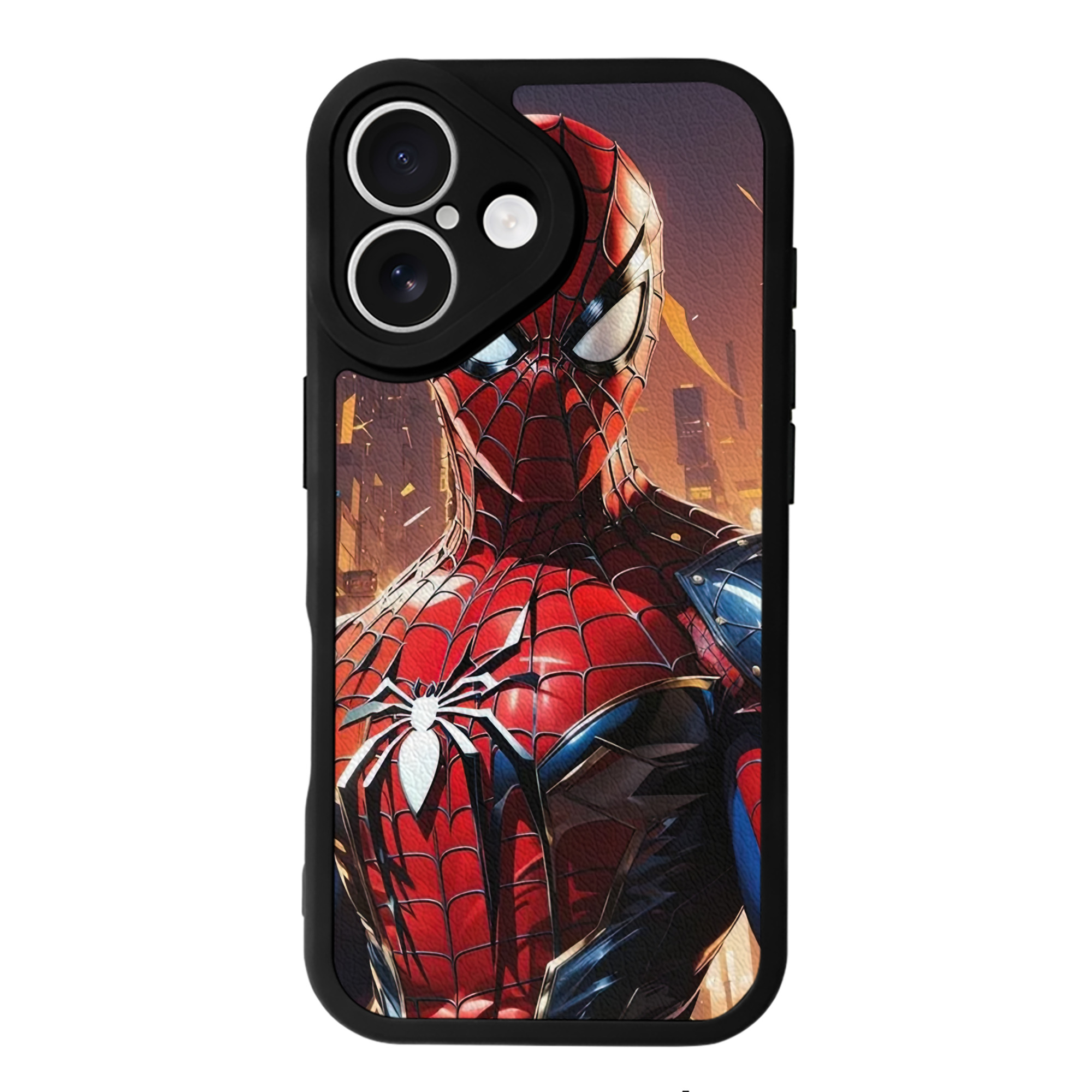 （画像用） Spider Man スパイダーマン 【iPhone 16シリーズ対応】シリコンスマホケース（レザー調） 材質：シリコン